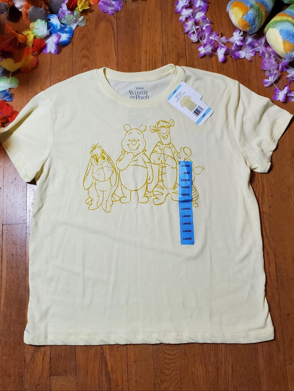 Disney Yellow Winnie the Pooh Line Art Tee